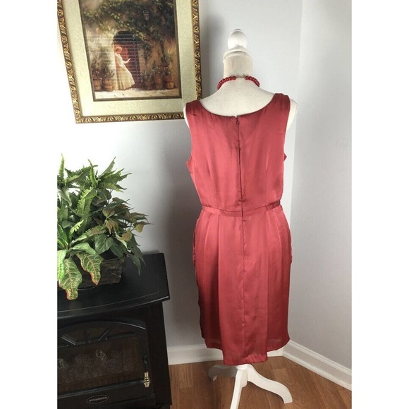 Max And Cleo Sleeveless Roses Detail Formal Dress 12 A-line Lined Open Zipper - Picture 2 of 7